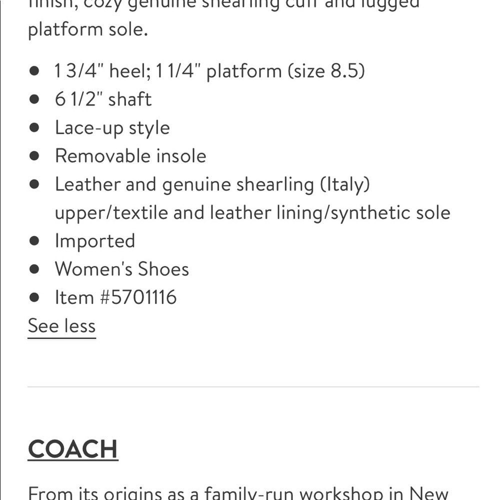 Genuine & Brand New Coach Waterproof Boots - Picture 3 of 4